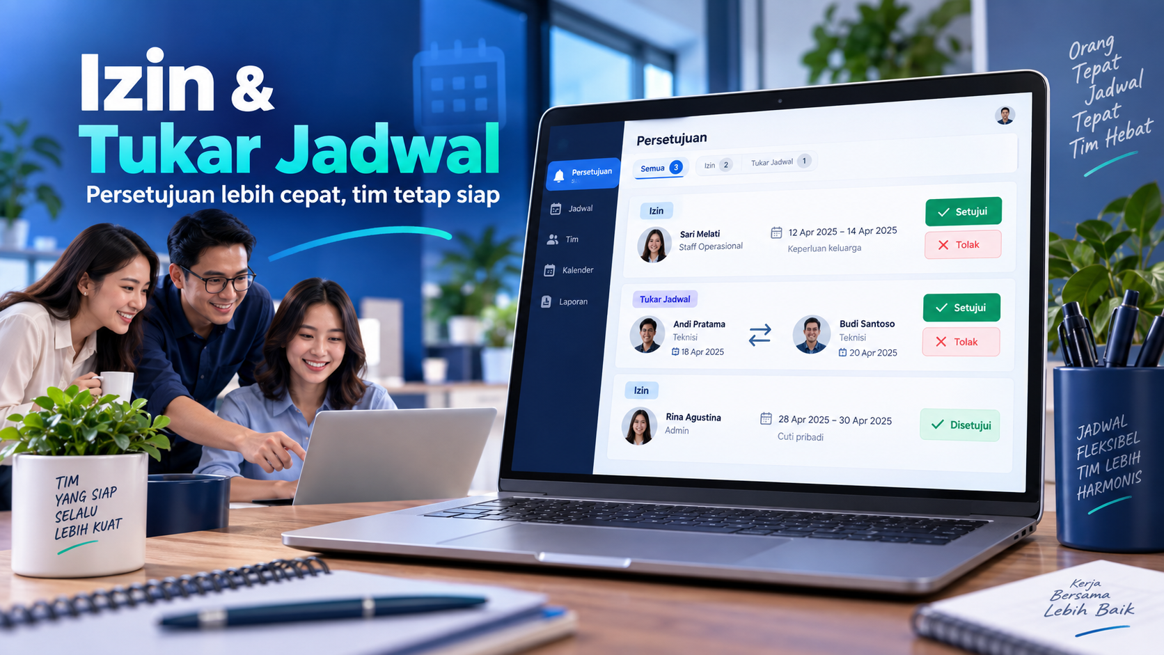 Sistem Jadwal Piket Pegawai Berbasis Web | Next.js, TypeScript, Go & PostgreSQL 5