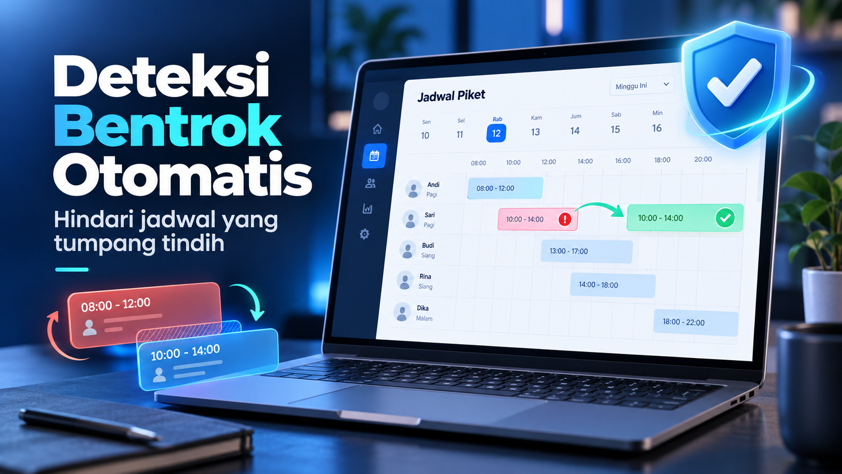 Sistem Jadwal Piket Pegawai Berbasis Web | Next.js, TypeScript, Go & PostgreSQL 2